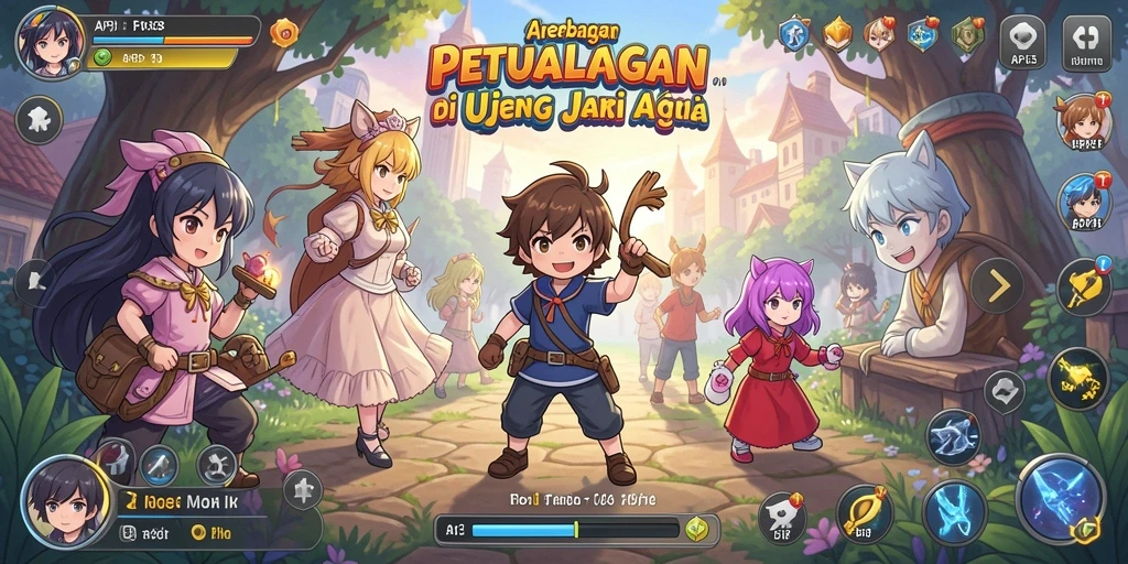 Tampilan gameplay API33 yang menarik dan penuh warna.