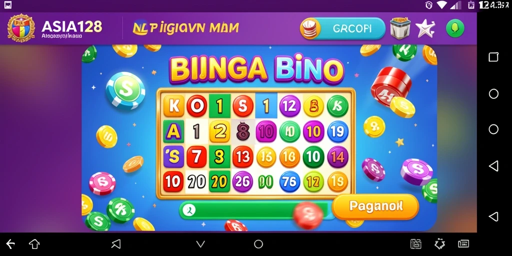 Tampilan menarik dari gameplay Bingo di ASIA128.
