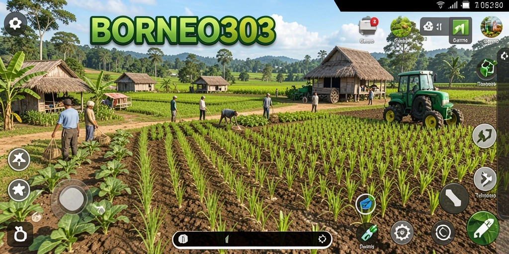 Gameplay menarik di dunia pertanian yang luas dan dinamis.