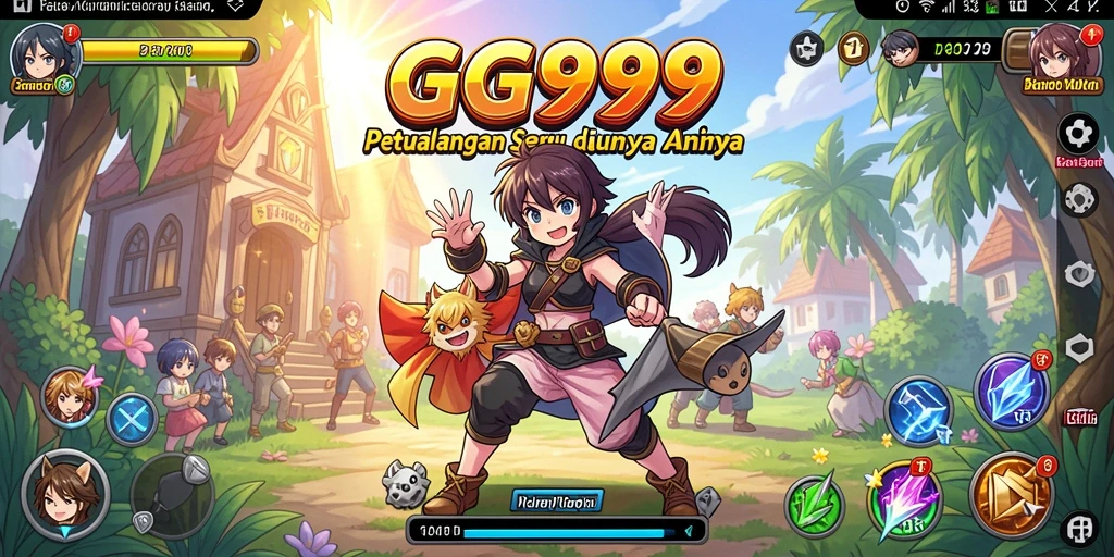 Tampilan gameplay GG999 dengan karakter Anime yang menakjubkan.