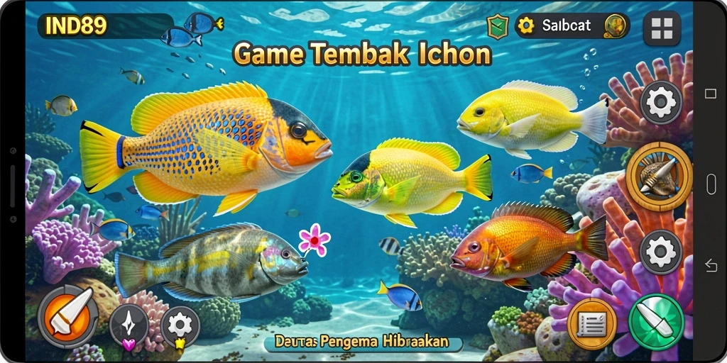 Tangkapan layar IND89 menampilkan aksi seru dalam gameplay Tembak Ikan.