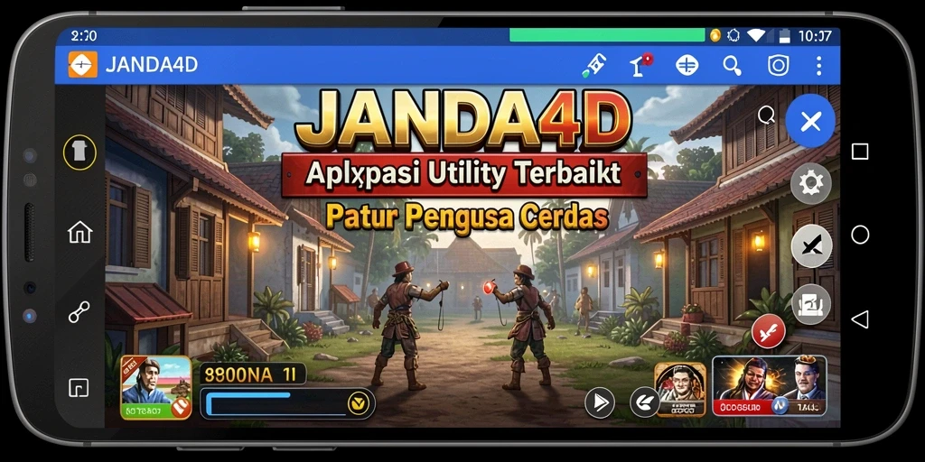 Tampilan utama aplikasi JANDA4D menampilkan fitur pengingat dan daftar tugas.