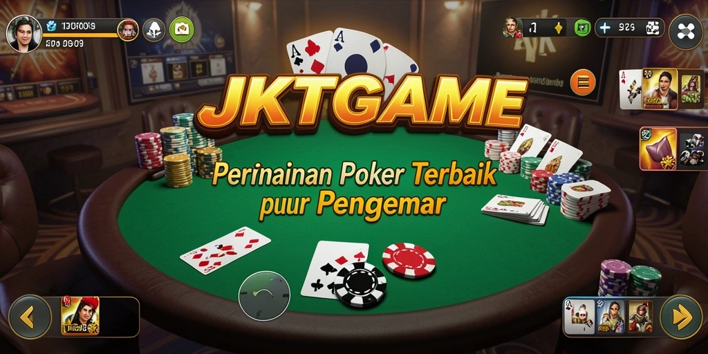 Tampilan screenshot JKTGAME menunjukkan pengalaman bermain poker yang menarik dan interaktif.