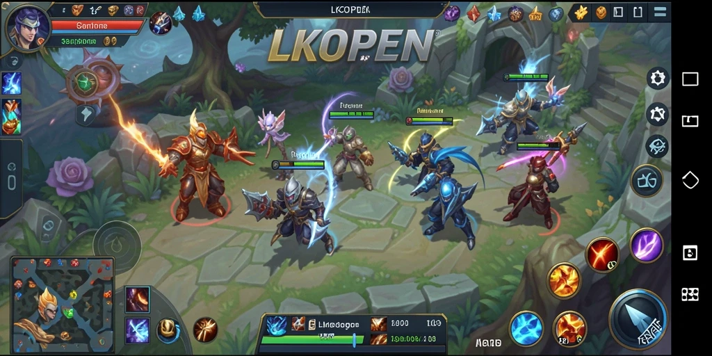 Tangkapan layar gameplay seru dari LKOPEN yang menunjukkan pertempuran tim.