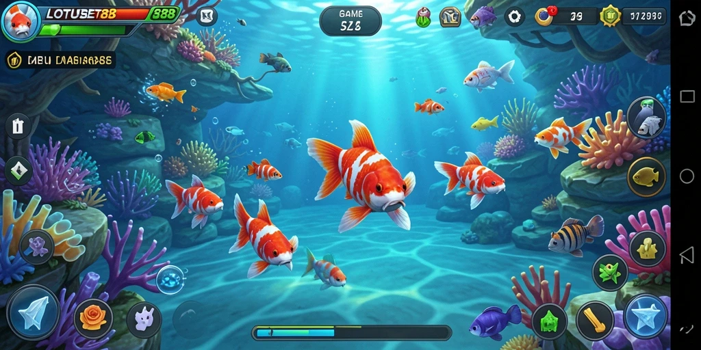 Gameplay memancing mendebarkan di LOTUSBET88.