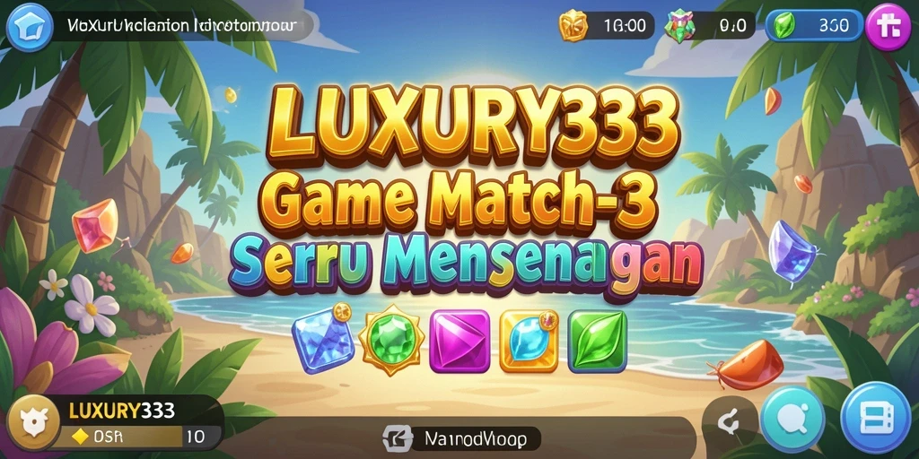 Tampilan gameplay LUXURY333 dengan level Match-3 yang menantang.