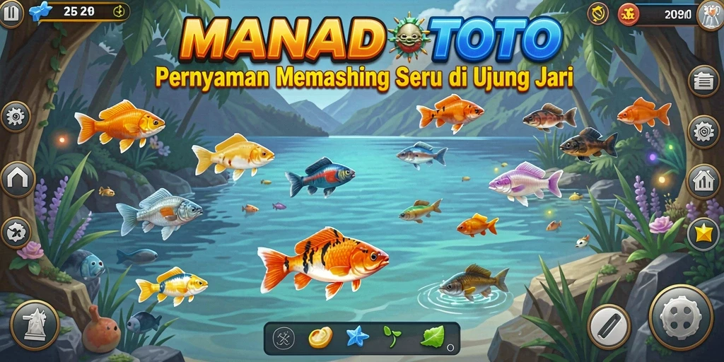 Tampilan gameplay menarik saat memancing di laut.