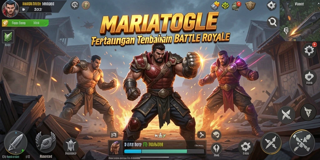 Tampilan gameplay MARIATOGEL yang seru dalam pertarungan Battle Royale.