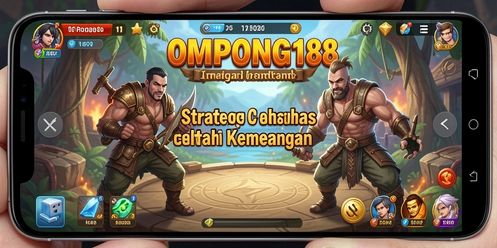 Tangkapan layar menunjukkan pertempuran strategis yang mendebarkan dalam OMPONG188.