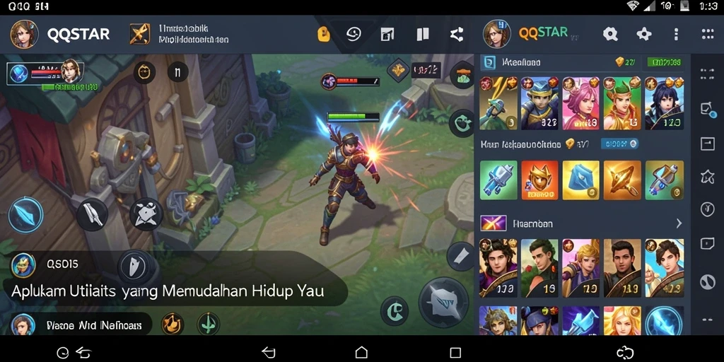 Tampilan antarmuka intuitif dan akses mudah di QQSTAR.