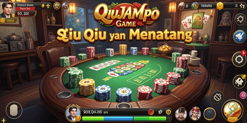 Tampilan gameplay QiuQiu yang seru dan menantang di RAJAMPO.