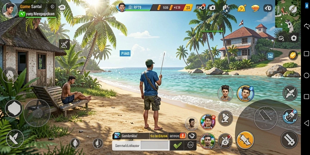 Tampilan gameplay RP79 yang cerah dan menarik di layar.